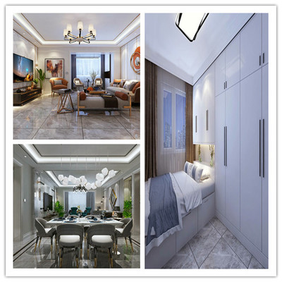 輕奢風格設計效果圖,專業設計團隊,張家界中達裝飾,海量定制案例,高端裝飾材料廠家直供