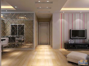 現代簡約三居室130平米5萬 遠洋一方裝修案例 北京房天下家居裝修網